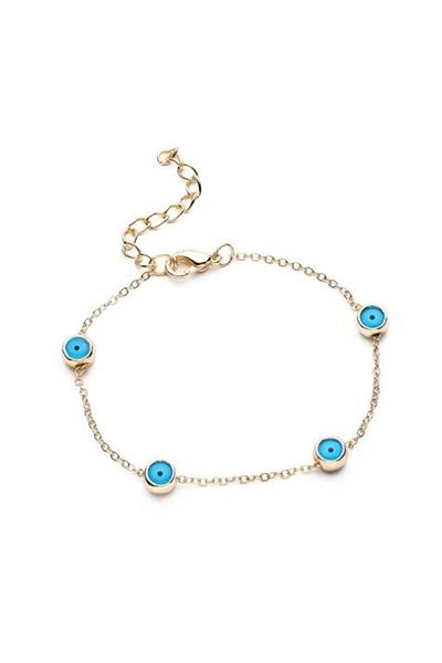Modex Gold Color Thin Evil Eye Bracelet (18cm)