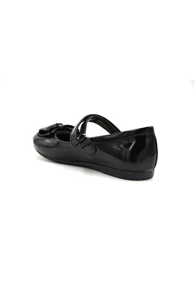 Prego Eylül Thermo Non-Slip Sole with Bow Tie and Velcro Girls' Ballerinas Black