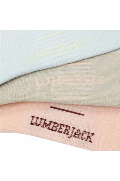 lumberjack Wb Pnabble 3-Piece Women's Socks Set - Mint-Salmon-Beige - 36-39