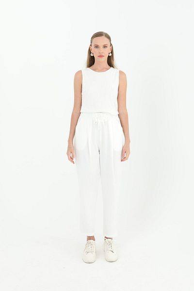 Puane Pantaloni de damă cu talie elastică Aerobin Carrot Pantalon Puane 18102