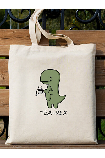 Cemira Tea-rex, Y2k Pinterest Unisex Tearex Bez Çanta Tote Bag, Shopper Bag
