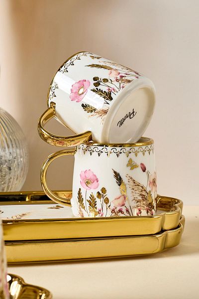 Perotti Jardim Porcelain 6-Person Catering Coffee Cup Set