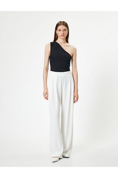 Koton Drapiertes One-Shoulder-Top in Slim Fit
