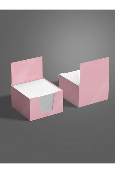 AYKUT OFSET 5Pcs,Pink Boxed,Cube Memo Pad,Boxed Block Note,Note Paper,Note Holder,Cube Note Paper 500Pcs, 8X8