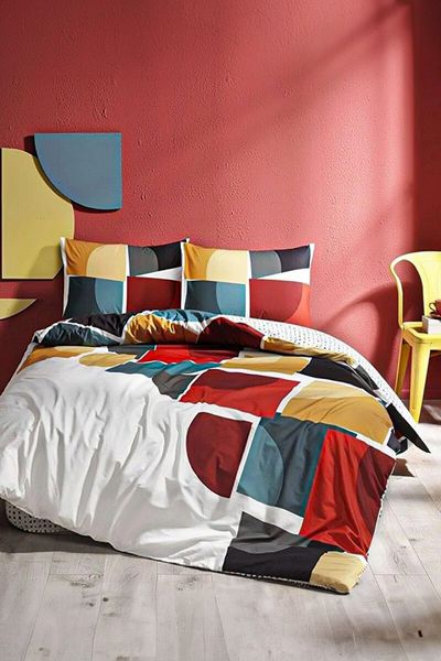 Taç Leo Young Fashion - Ranforce Mustard Single Duvet Cover Set