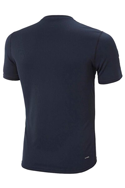 Helly Hansen Tech Erkek Lacivert Bisiklet Yaka Tişört
