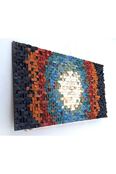 zenedesignstudio Ahşap Akustik Panel 200*100cm Wood Wall Art Pixel Art Ahşap ...