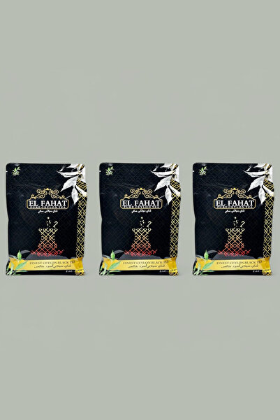 EL FAHAT Seylan Çayı Orijinal Çay 400 gr Pure Ceylon Tea Finest Ceylon Black Tea (3 adet)