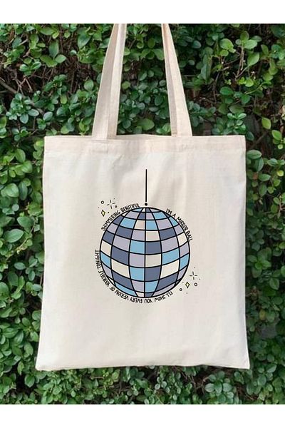 Cemira Taylor Swift Y2 Pinterest Geantă de tote unisex retro Mirrorball