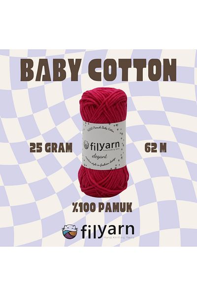 Filyarn 25 γραμμάρια Oeko-tex Certified Baby and Vest νήμα - Πλεκτό στο χέρι βαμβακερό νήμα