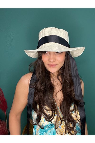 laviyonsa Tied Straw Hat
