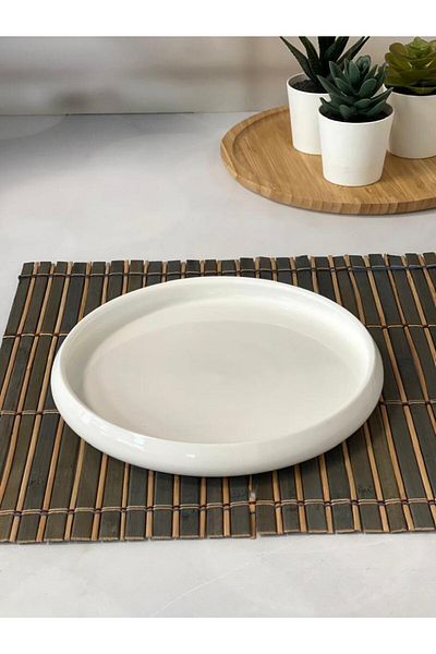ACAR Bianco Perla Round Plate 20X2.5 cm