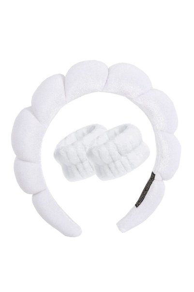 GÜLPEŞE 3-Piece Makeup Set Fluffy Sponge Spa Headband Face Wash Skin Care Yoga Facial Mask Sports Headband