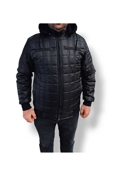 OKER Men's Hooded Coat - Regular and Plus Size, Elastic Sleeves and Waist, Fur Inside Portable Coat