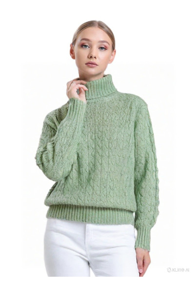 Pulltonic Kaşmir Yün Boğazlı Kadın Kazak