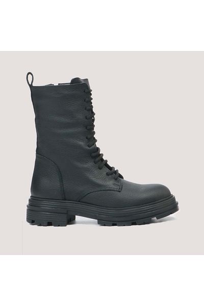 Hammer Jack Unisex Μαύρες Δερμάτινες Μπότες - Minas Z 40
