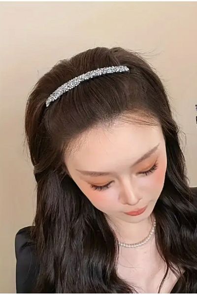 SE Jewellery 2 Pieces Elegant Shiny Stone Scalloped Buckle