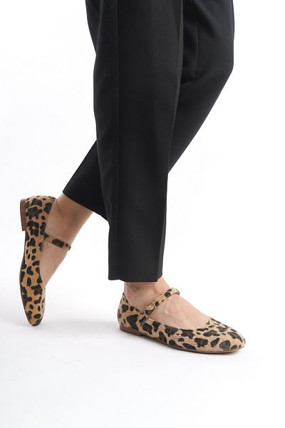 İDOL SHOES BALERINI DE FEMEI CU MODEL DE LEOPARD