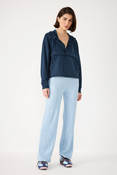 No Matter What Soft Half Zipper Sweatshirt with Pockets