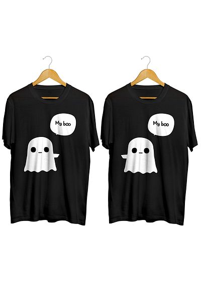 karikatürstore My Boo Valentines Day 2-Piece Couple T-Shirt
