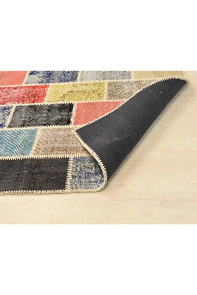 Madalyon halı Patchwork El Dokuma Anadolu Kilim Multi  Naturel