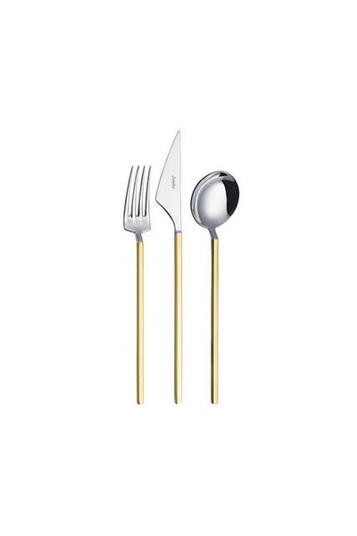 Jumbo 9100 Matte Gold - 84-Piece 12-Person Spoon Knife Set 500.01.01.6054