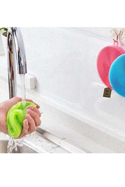 ENEFENDİ إسفنجة أطباق من السيليكون باللون الأزرق الفاتح - حبر جاف للغسيل، فرش...