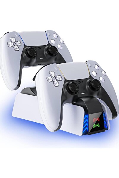 cosmostech Ps5 Controller Charger dock Joystick Hızlı Şarj Istasyonu Led Göst...