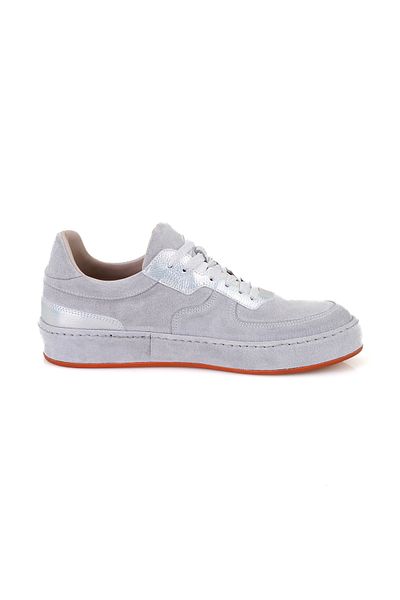 Desa Women's Gray Leather Casual Shoes