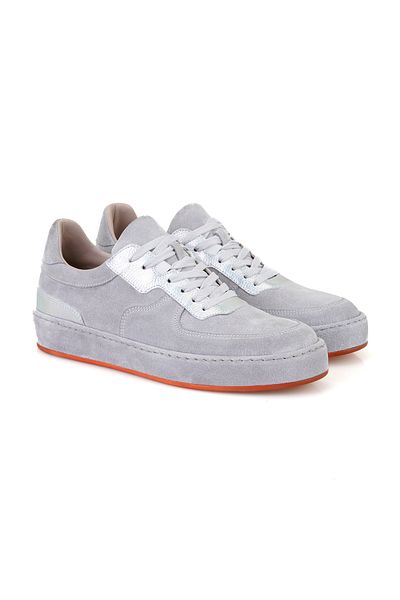 Desa Women's Gray Leather Casual Shoes