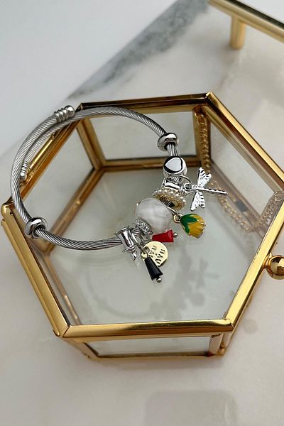 Modex Dragonfly Detail Steel Figured Spring Bracelet
