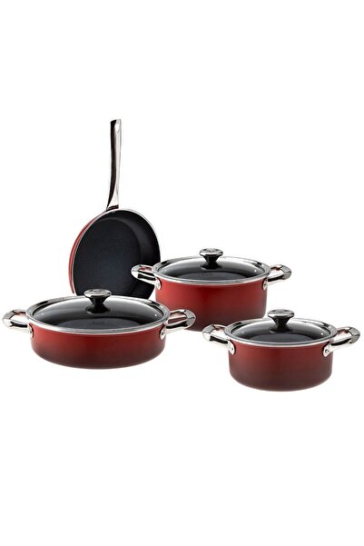 Jumbo Rainbow Red 7 Parça Bio Diamond Tencere Takımı 500.01.01.5757
