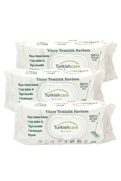 Turkishcare Yüzey Temizlik Havlusu 50'li Üçlü Set