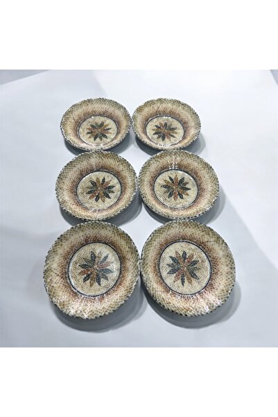 Güral Porselen Mozaik Çay Tabak 10cm 6’lı
