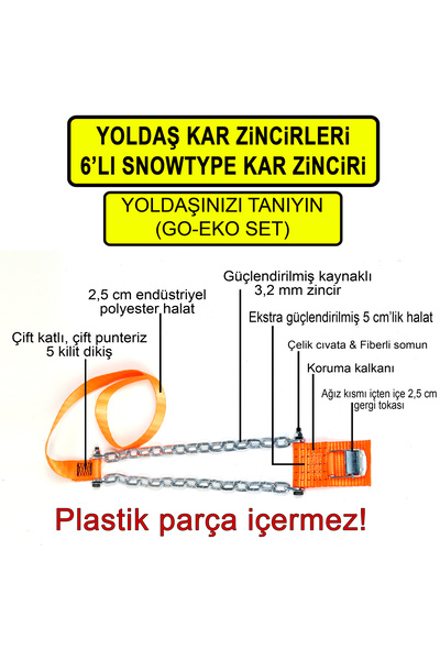 YOLDAŞ YOLDAŞ SNOWTYPE MODEL TAKMATİK TİP KAR ZİNCİRİ