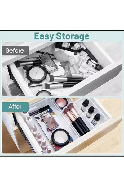 Bayev Set of 7 Modular Drawer Organizer Jewelry Box Makeup Organizer Tabletop Retractor