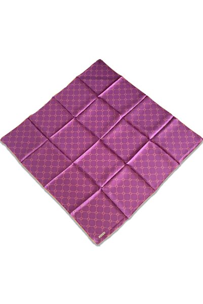 Armine Μωβ πορτοκαλί μονόγραμμα με μοτίβο Tivil μεταξωτό μαντήλι 9178 - 31