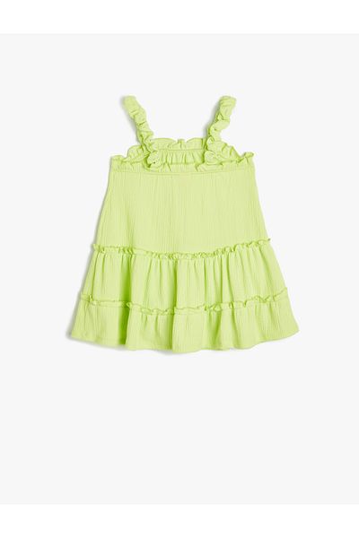 Koton Mehrlagiges Trägerkleid – Rüschendetail