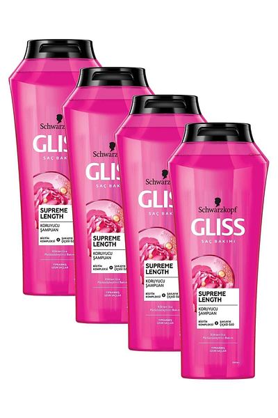 Gliss SUPREME LENGTH SHAMPOO - 525 ml x 4 Pieces