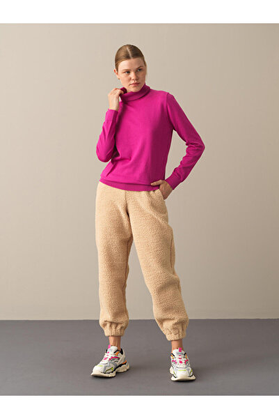 Xint Kadın Fuşya Regular Fit Basic Kazak