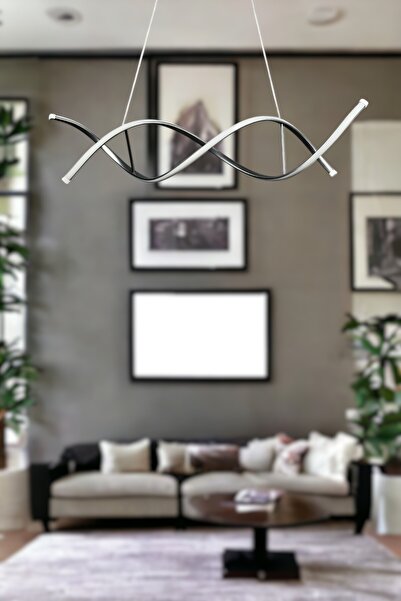 LEGACY Lumora Modern Tasarım Gri Renk Beyaz Ledli Cafe - Mutfak - Salon 2 Li Led Avize