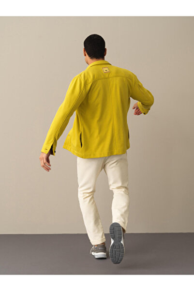 Xint Erkek Sarı Pamuk Dokulu Regular Fit Gömlek