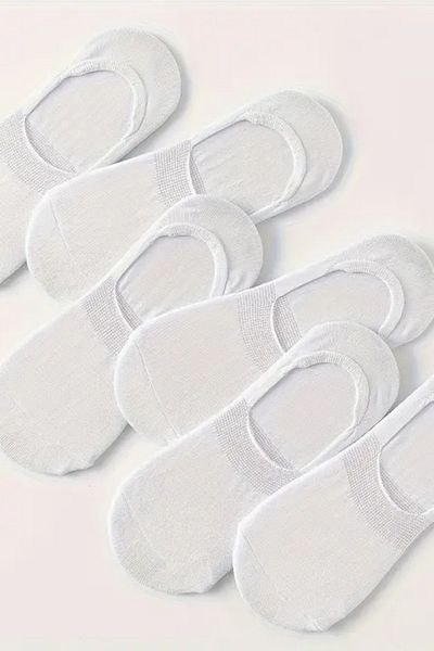 Fakülte Store 6 Pairs White Cotton Ballerina Socks Set