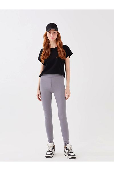 LC Waikiki Women's Plain Leggings - Elastic Waist