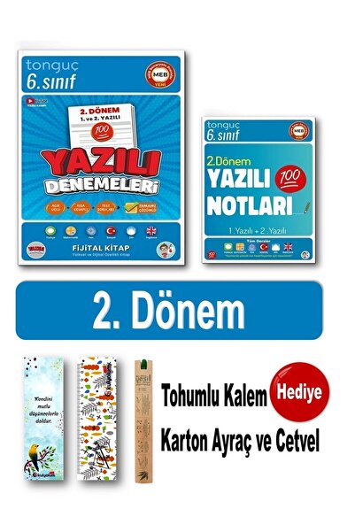 Tonguç Yayınları 6. Sınıf 2. Dönem 1 ve 2. Yazılı Notları ve Denemeleri
