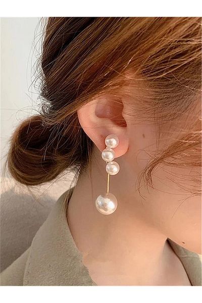 Pelin Aksesuar Ghost Pearl Dangle Earrings