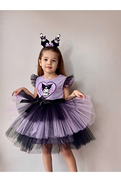 Fatma Kına Fenomen Kids PULLU TAÇLI ELBİSE