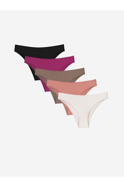LC Waikiki Einfarbige brasilianische Höschen im 5er-Pack