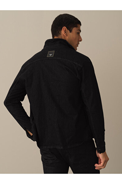 Xint Erkek Siyah Regular Fit Denim Gömlek Ceket