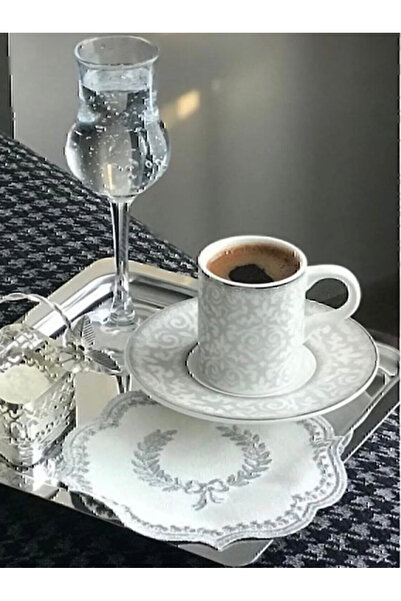 Kardelen 6 Pieces Steel Square Presentation Tray